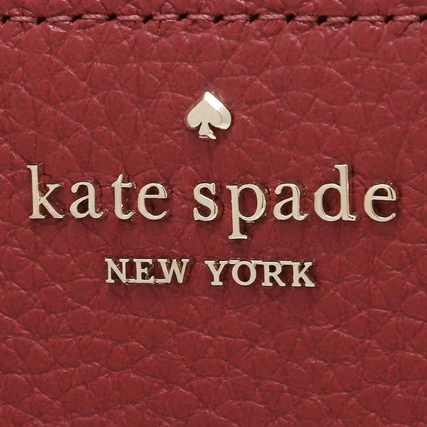 Kate Spade Long Wallet Leila Pebbled Leather Large Continental Red Currant # WLR00392