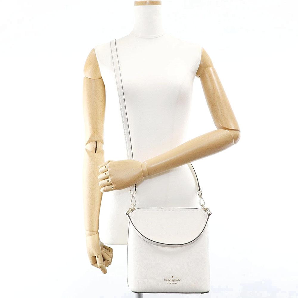 Kate Spade Crossbody Bag Darcy Small Bucket Bag Parchment Off White # WKR00439