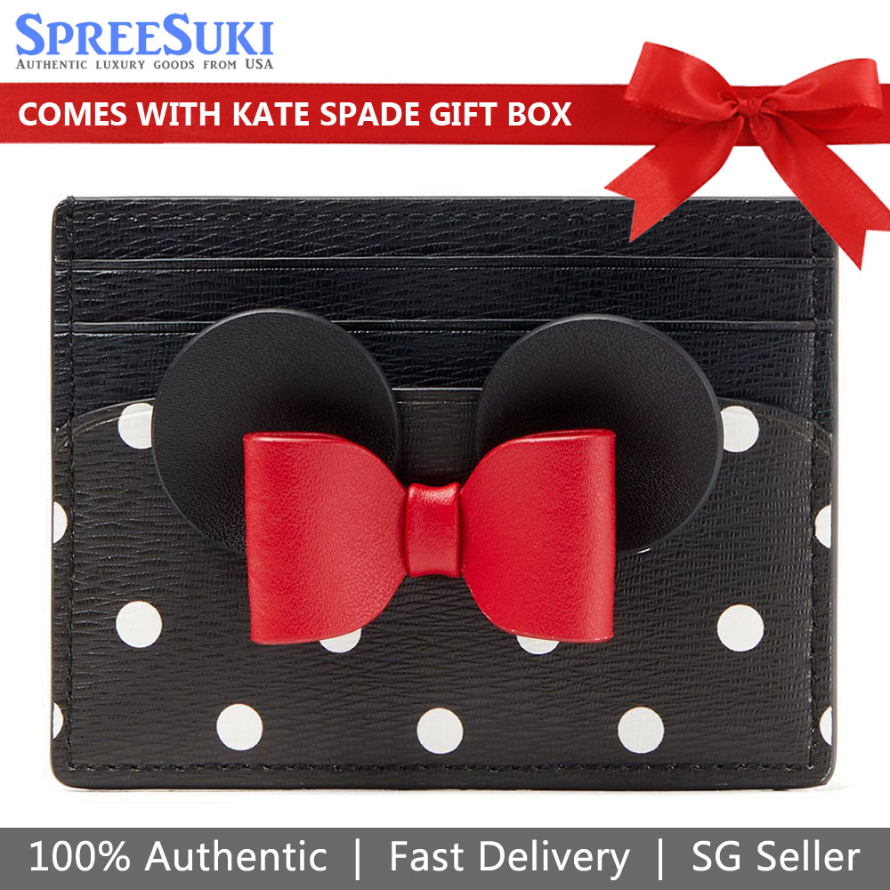 Kate Spade Disney X Kate Spade New York Minnie Mouse Card Holder Black # K4761