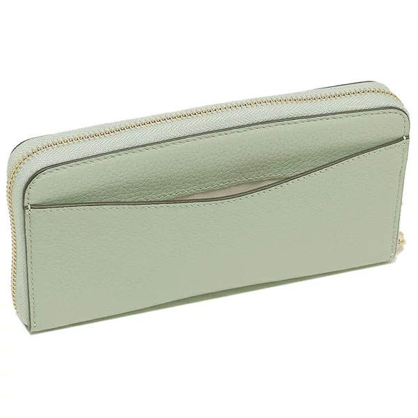 Kate Spade Long Wallet Pebbled Leather Large Continental Wallet Light Pistachio Green # WLR00392