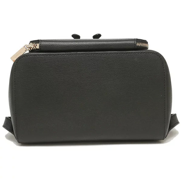Kate Spade Flap Backpack Refined Grain Leather Black # WKR00548