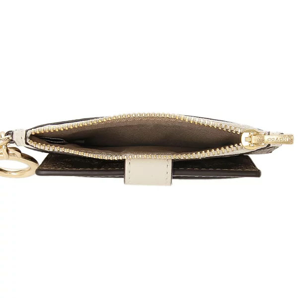 Coach Signature Attachment Card Case Khaki Chalk # C7398
