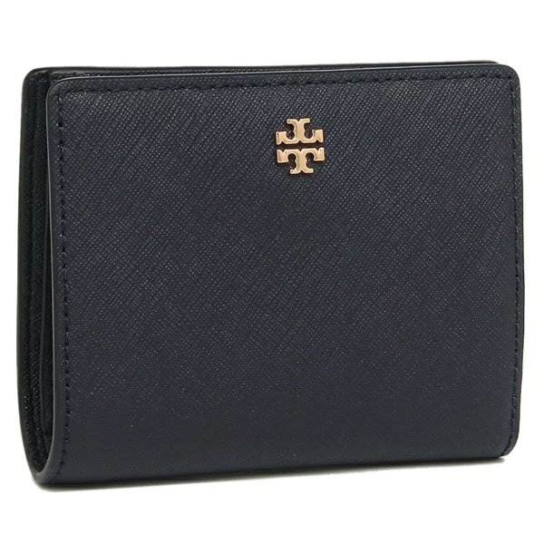 Tory Burch Small Wallet Emerson Mini Wallet Navy Dark Blue # 80900