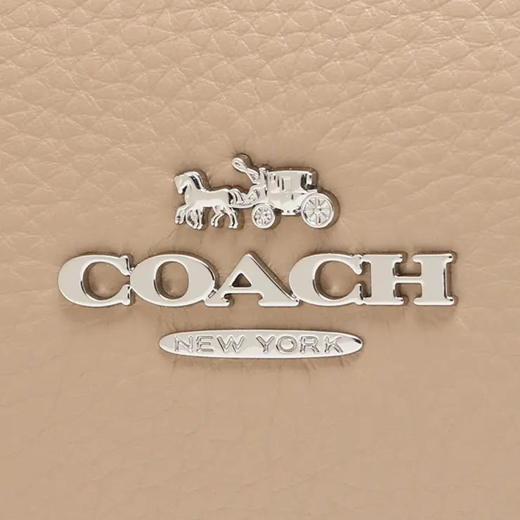 Coach Crossbody Bag Leather Kacey Satchel Taupe Grey Beige # C6229