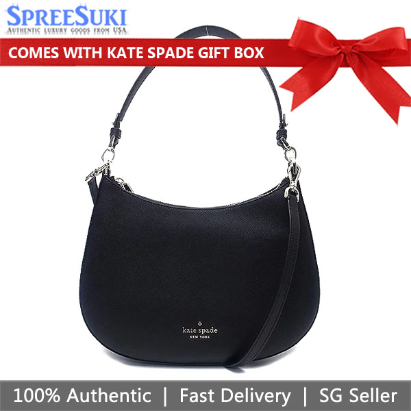Kate Spade Crossbody Bag Shoulder Bag Staci Saffiano Leather Shoulder Bag Black # K6042