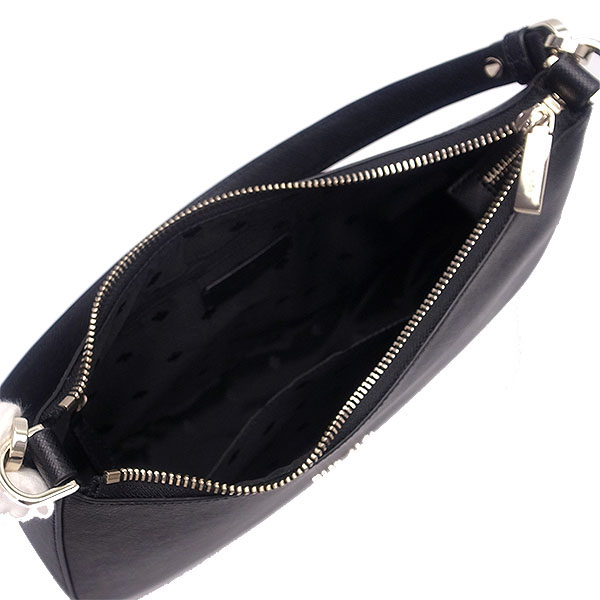 Kate Spade Staci Saffiano Leather Shoulder Bag Black K6042, Luxury