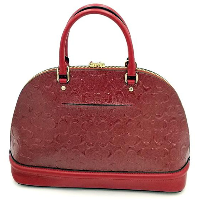 Coach Crossbody Bag Sierra Satchel In Signature Leather Cherry Red # F27598