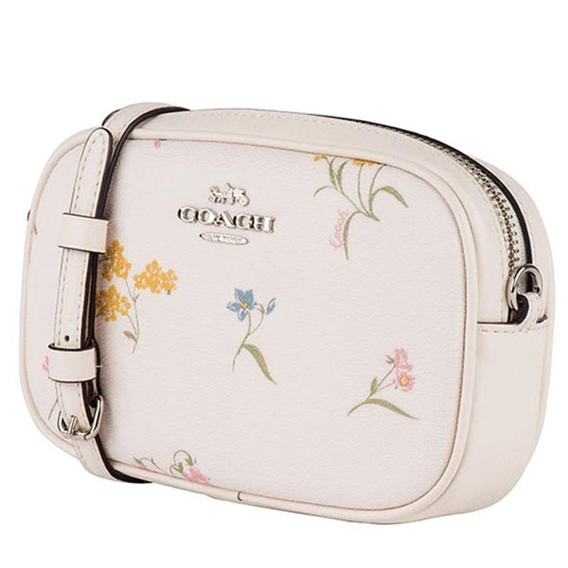Coach Crossbody Bag Convertible Belt Bag With Multi Floral Print Chalk Off White # F73356