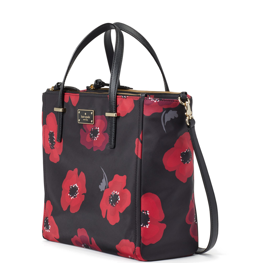 Kate Spade Crossbody Bag Wilson Road Poppy Alyse Black Red # WKRU5369