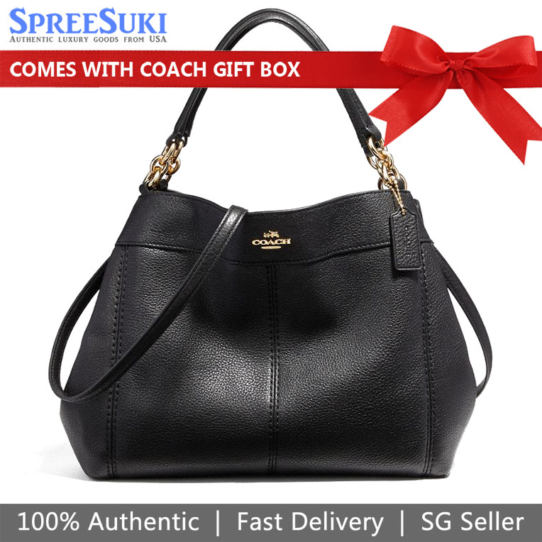 Coach Crossbody Bag Shoulder Bag Small Lexy Shoulder Bag Black # F23537