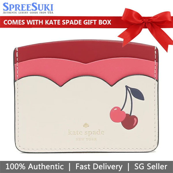 Kate Spade Bing Small Slim Cardholder Cream Multi # K6147