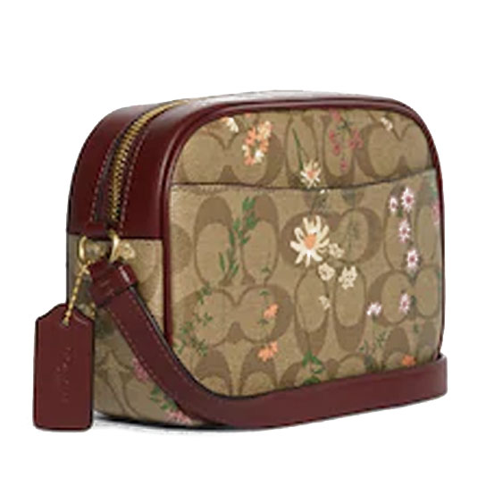 Coach Signature Wildflower Mini Jamie Camera Bag Khaki # CA719