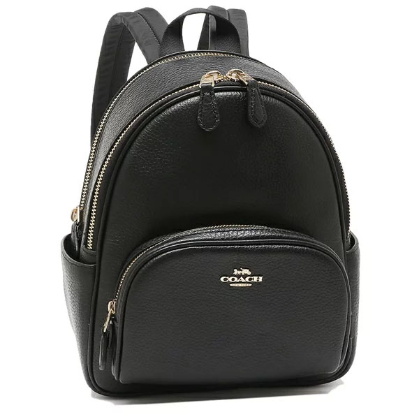 Coach Leather Mini Court Backpack Gold / Black # C8603