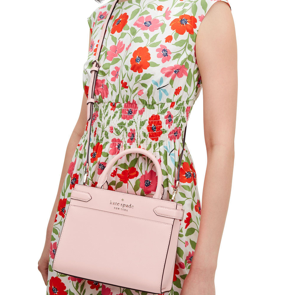 Kate Spade Crossbody Bag Staci Small Satchel Pink # WKRU7097