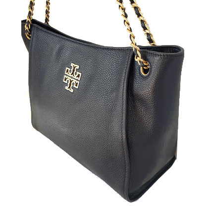 Tory Burch Tote Britten Small Slouchy Tote Black # 73503