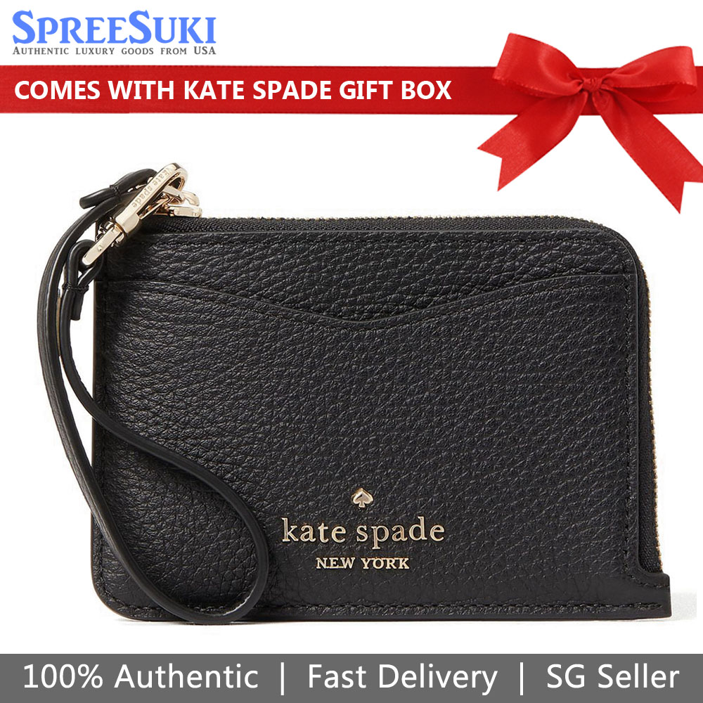 Kate Spade Leila Small Cardholder Wristlet Black # WLR00398