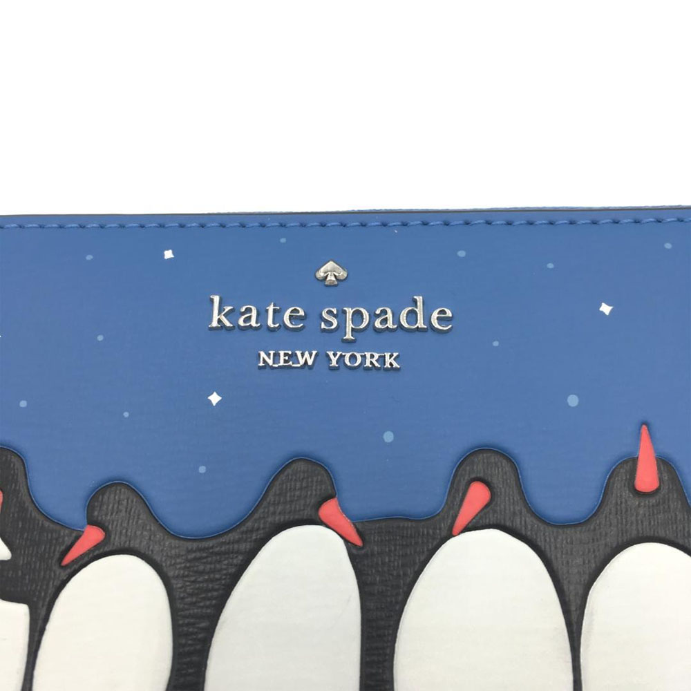 Kate Spade Long Wallet Arctic Friends Large Continental Wallet Blue # K4767
