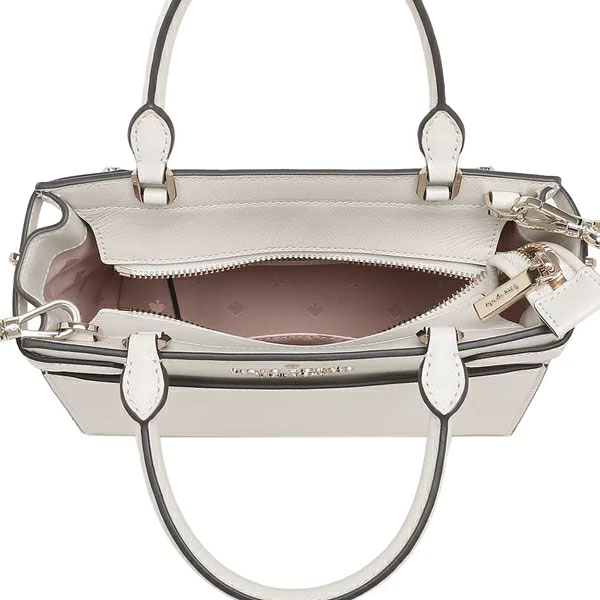 Kate Spade Staci Small Satchel Saffiano Leather Parchment Off White # WKRU7097