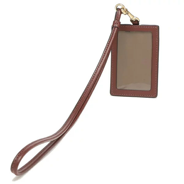 Coach Id Lanyard In Signature Canvas With Wildflower Print Khaki # C8735