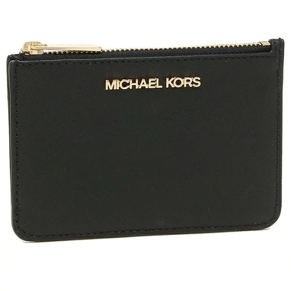 Michael Kors Jet Set Travel Small Top Zip Coin Pouch With Id Window Black # 35F7GTVU1L