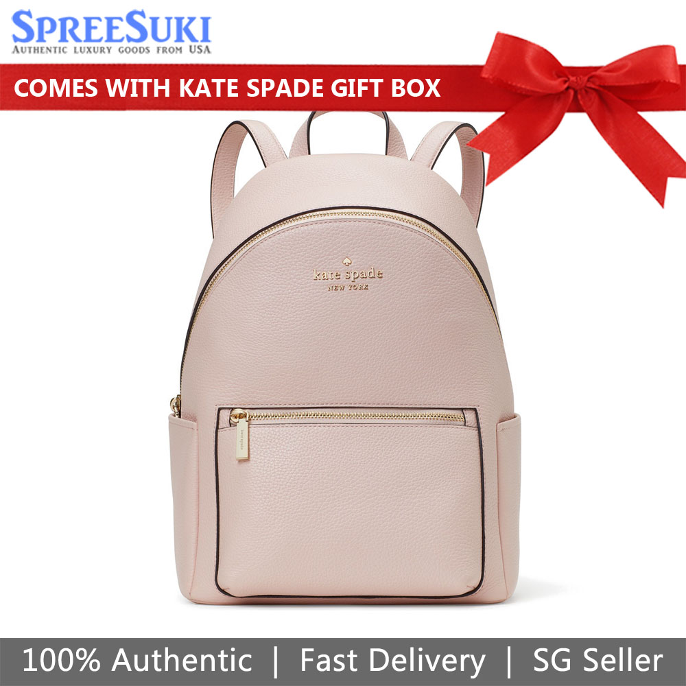 Kate Spade Leila Pebbled Leather Medium Dome Backpack Pink # K8155