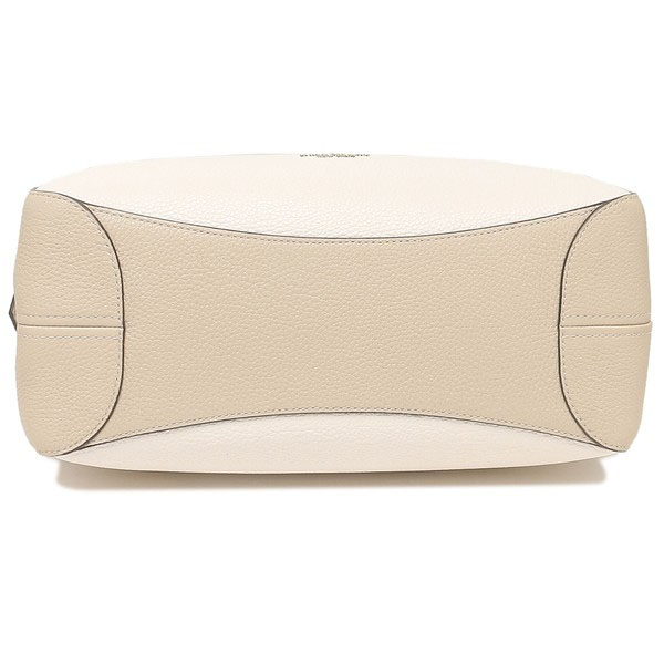 Kate Spade Shoulder Bag Tote Leila Colorblock Pebbled Medium Triple Compartment Shoulder Light Sand Off White # WKR00316
