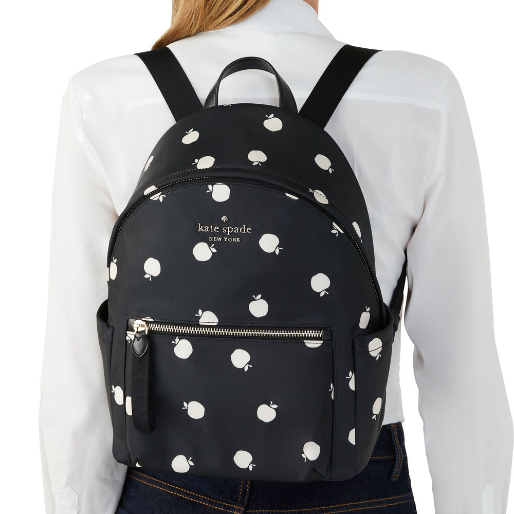 Kate Spade Medium Backpack Chelsea The Little Better Orchard Toss Black # K8113