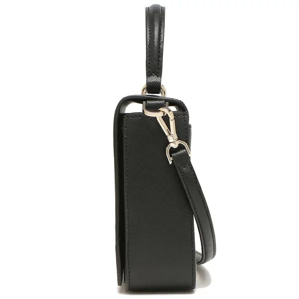Kate Spade Crossbody Bag Staci Saffiano Leather Square Crossbody Black # K7342
