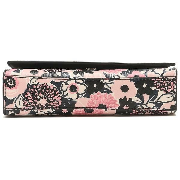 Kate Spade Crossbody Bag Staci Dahlia Floral Printed Small Flap Crossbody Black Pink # K9145
