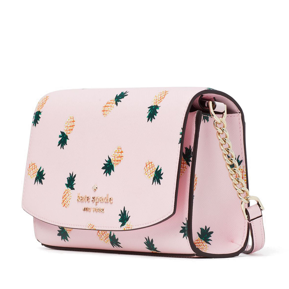 Kate Spade Crossbody Bag Staci Pineapple Printed Small Crossbody Pink # K7219