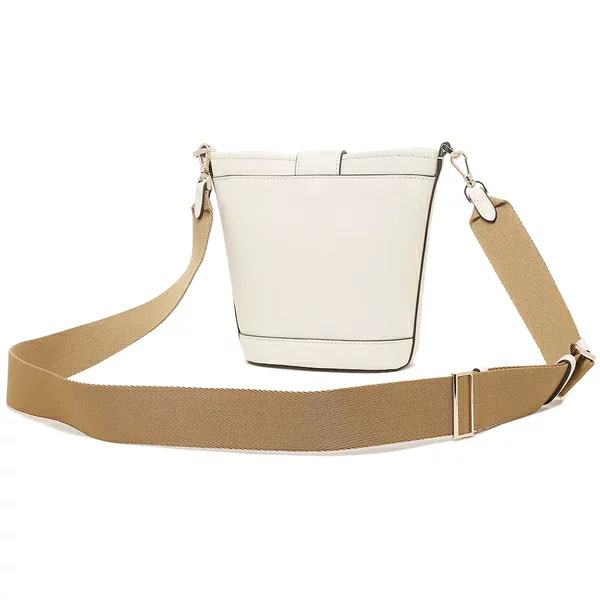 Kate Spade Crossbody Bag Audrey Smooth Leather Mini Bucket Parchment Off White # K8103