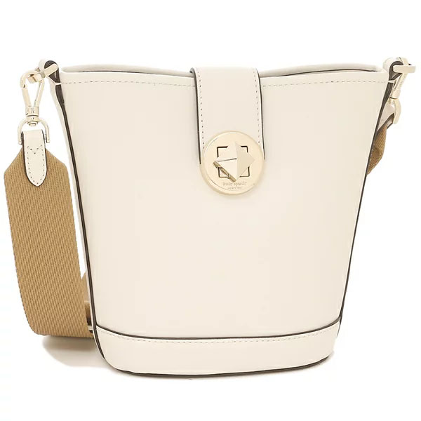 Kate Spade Crossbody Bag Audrey Smooth Leather Mini Bucket Parchment Off White # K8103