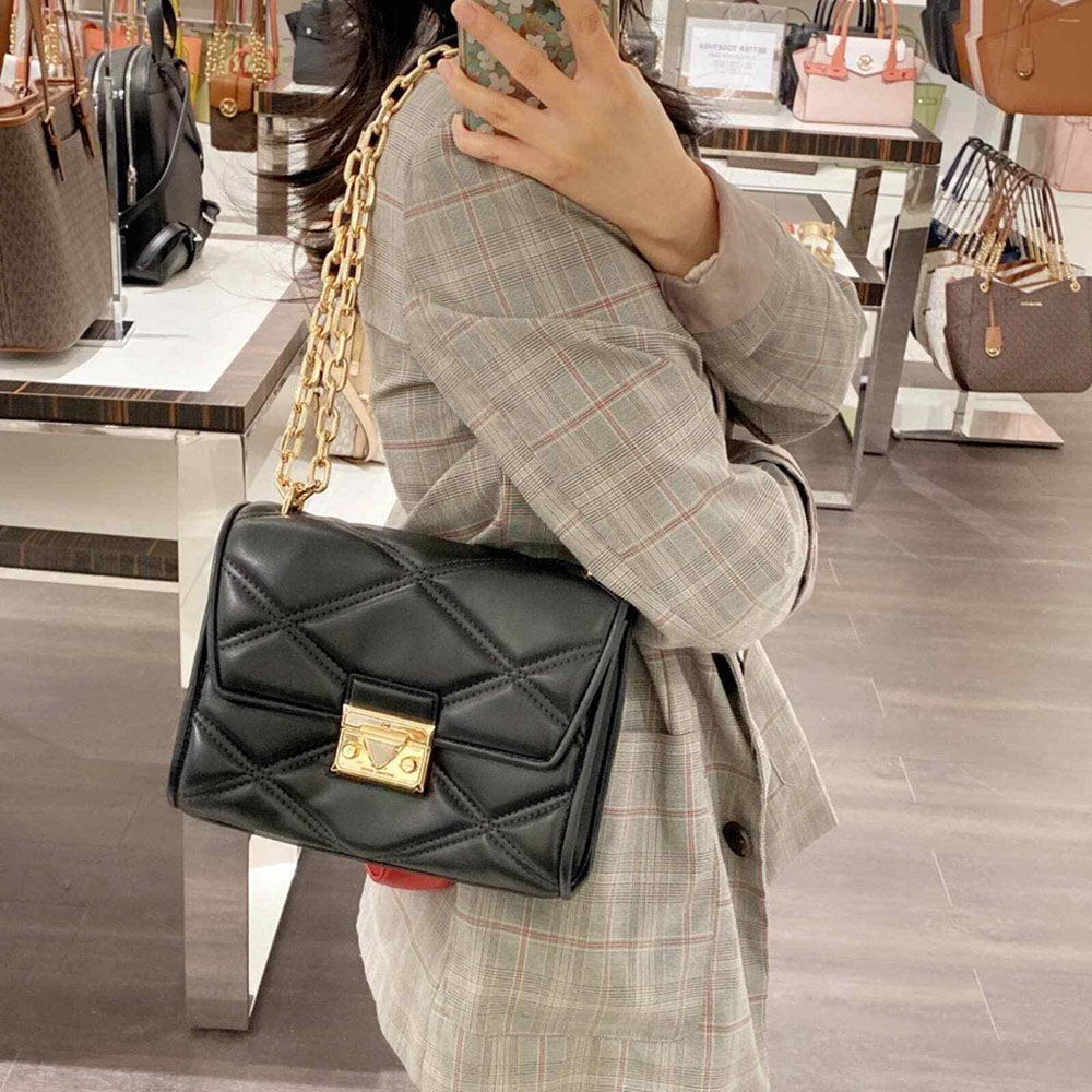 SpreeSuki - Michael Kors Crossbody Bag Serena Medium Flap Shoulder Bag ...