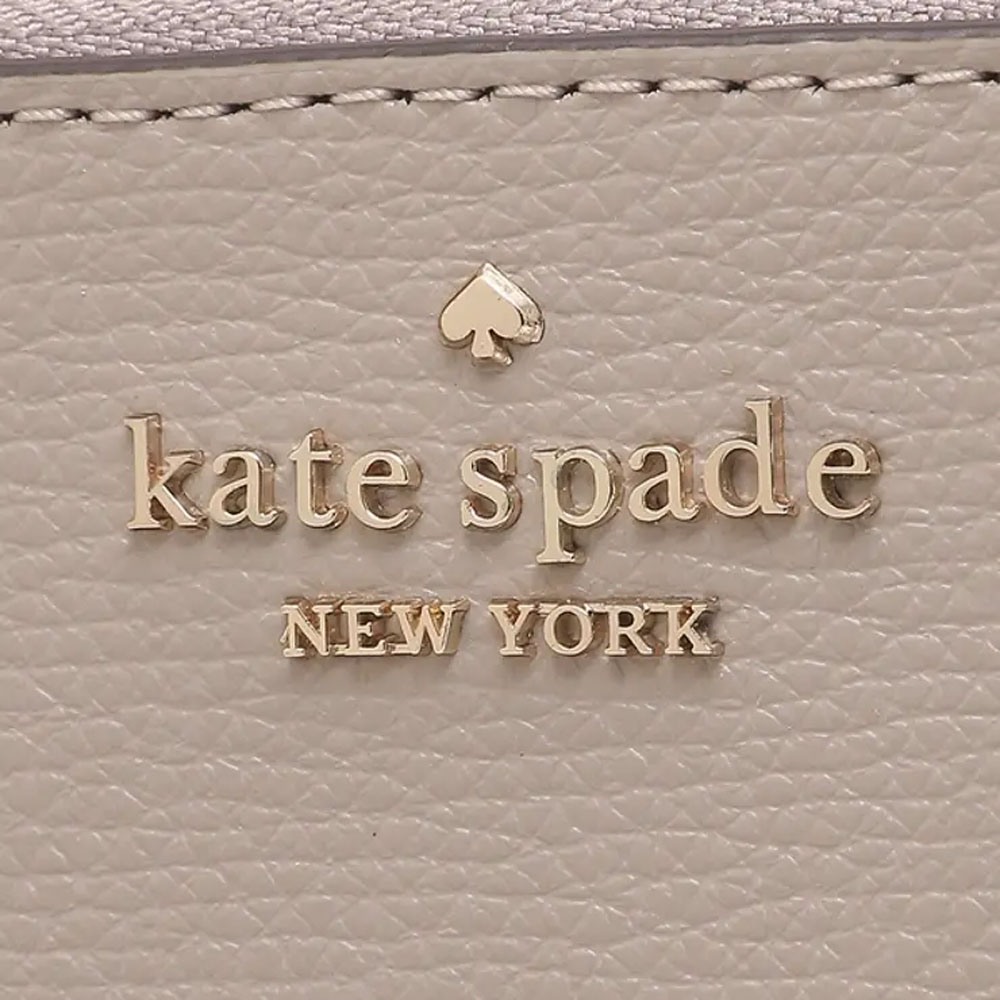 Kate Spade Darcy Medium L-Zip Cardholder Warm Taupe Grey # WLR00595