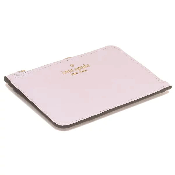 Kate Spade Darcy Refined Grain Leather Medium L-Zip Card Holder Lilac Light Purple # WLR00595
