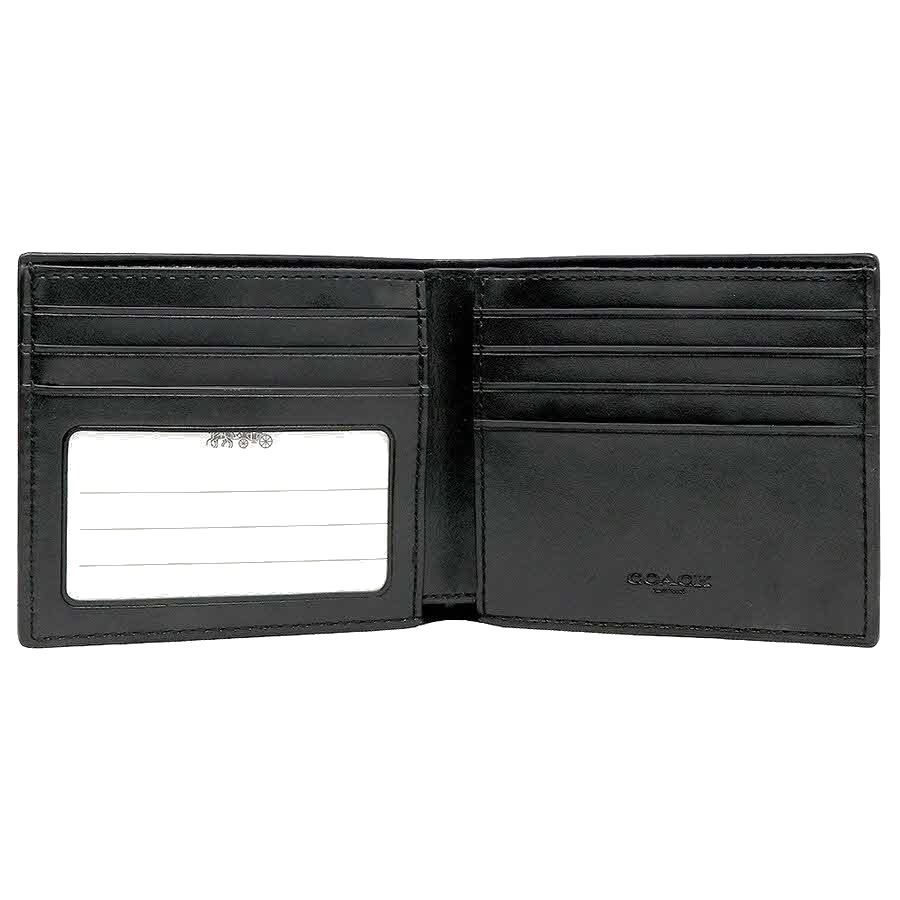 Coach Men Id Billfold Wallet In Signature Canvas Tan # F66551D1