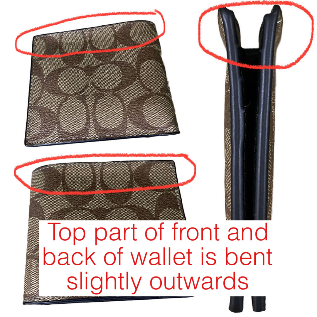 Coach Men Id Billfold Wallet In Signature Canvas Tan # F66551D1