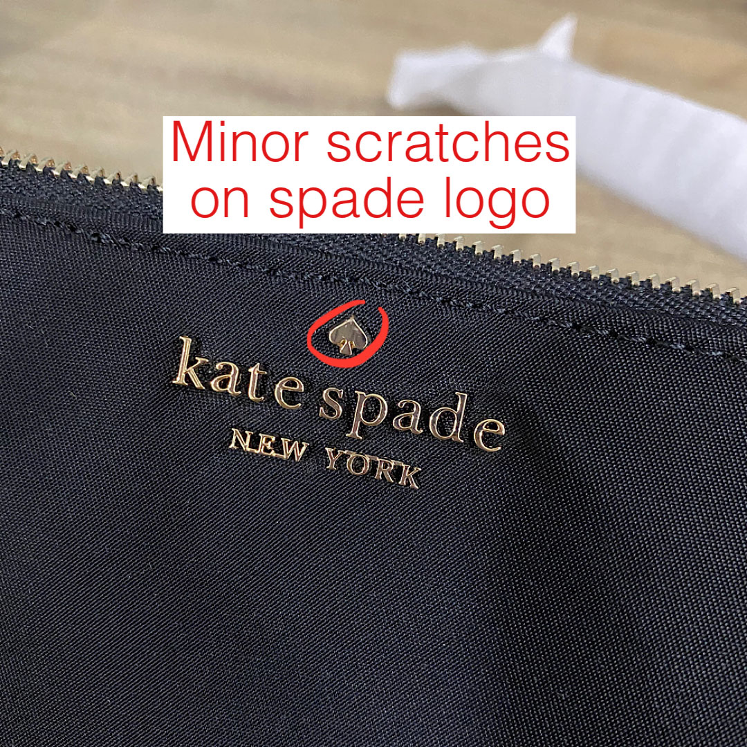 Kate Spade Chelsea The Little Better Nylon Medium Wristlet Pouch Black # WLR00614D2