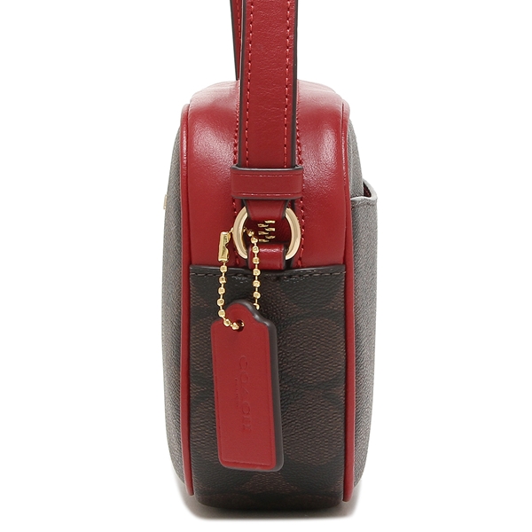 Coach Crossbody Bag Signature Mini Jamie Camera Bag Brown 1941 Red # C9926