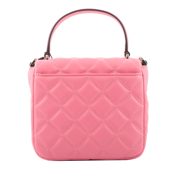 Kate Spade Crossbody Bag Natalia Quilted Smooth Leather Square Crossbody Pink Bright Blu # K8162