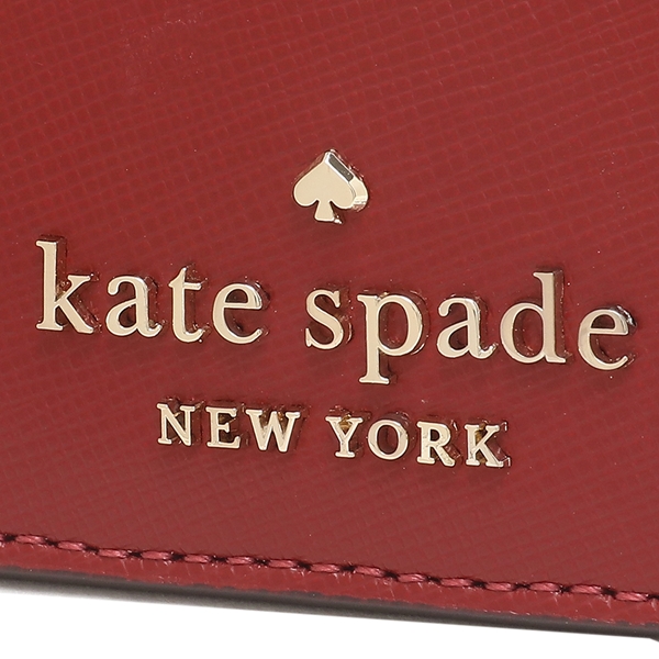 Kate Spade Staci Saffiano Leather Small Slim Cardholder Red Currant # WLR00129