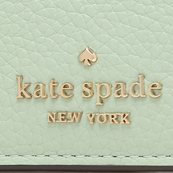 Kate Spade Leila Pebble Leather Small Cardholder Seawater Light Green # WLR00398