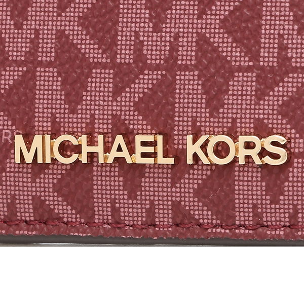 Michael Kors Jet Set Travel Medium Card Case Mulberry Red # 35F2GTVD2B