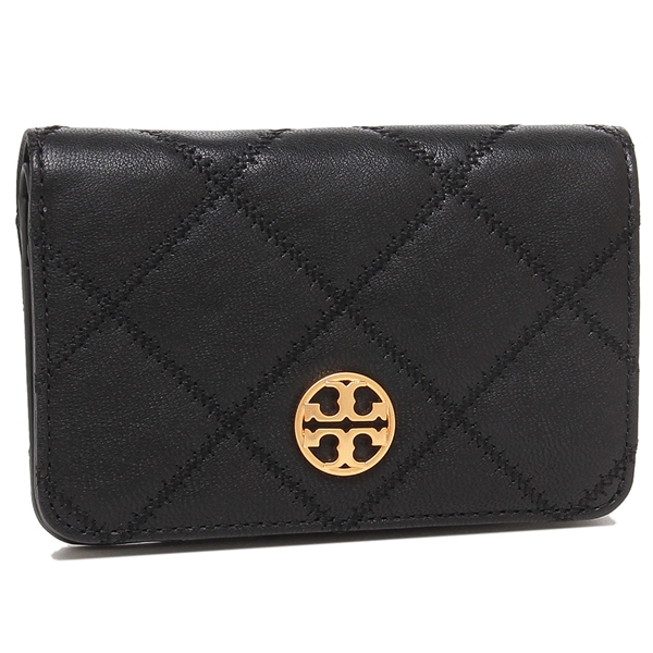 Tory Burch Willa Quilted Leather Medium Wallet Black # 87868