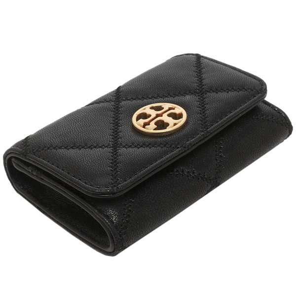 Tory Burch Willa Quilted Leather Card Case Black # 87866