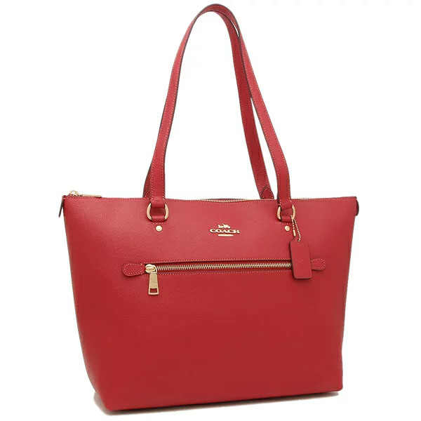 Coach Tote Shoulder Bag Crossgrain Leather Gallery Tote Red Apple # 79608