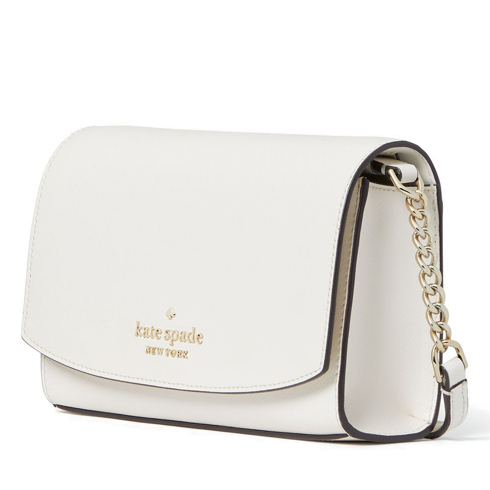 Kate Spade Crossbody Bag Staci Small Flap Crossbody Parchment Off White # WLR00632