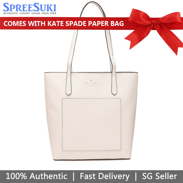 Kate Spade Tote Shoulder Bag Daily Saffiano Pvc Large Tote Parchment Off White # K8662