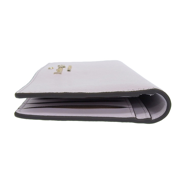 Kate Spade Long Wallet Staci Saffiano Leather Large Slim Bifold Wallet Lilac Light Purple # WLR00145