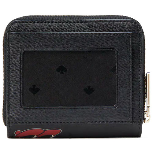 Kate Spade Small Wallet Disney X Minnie Mouse Zip Around Small Bifold Wallet Black # K9326